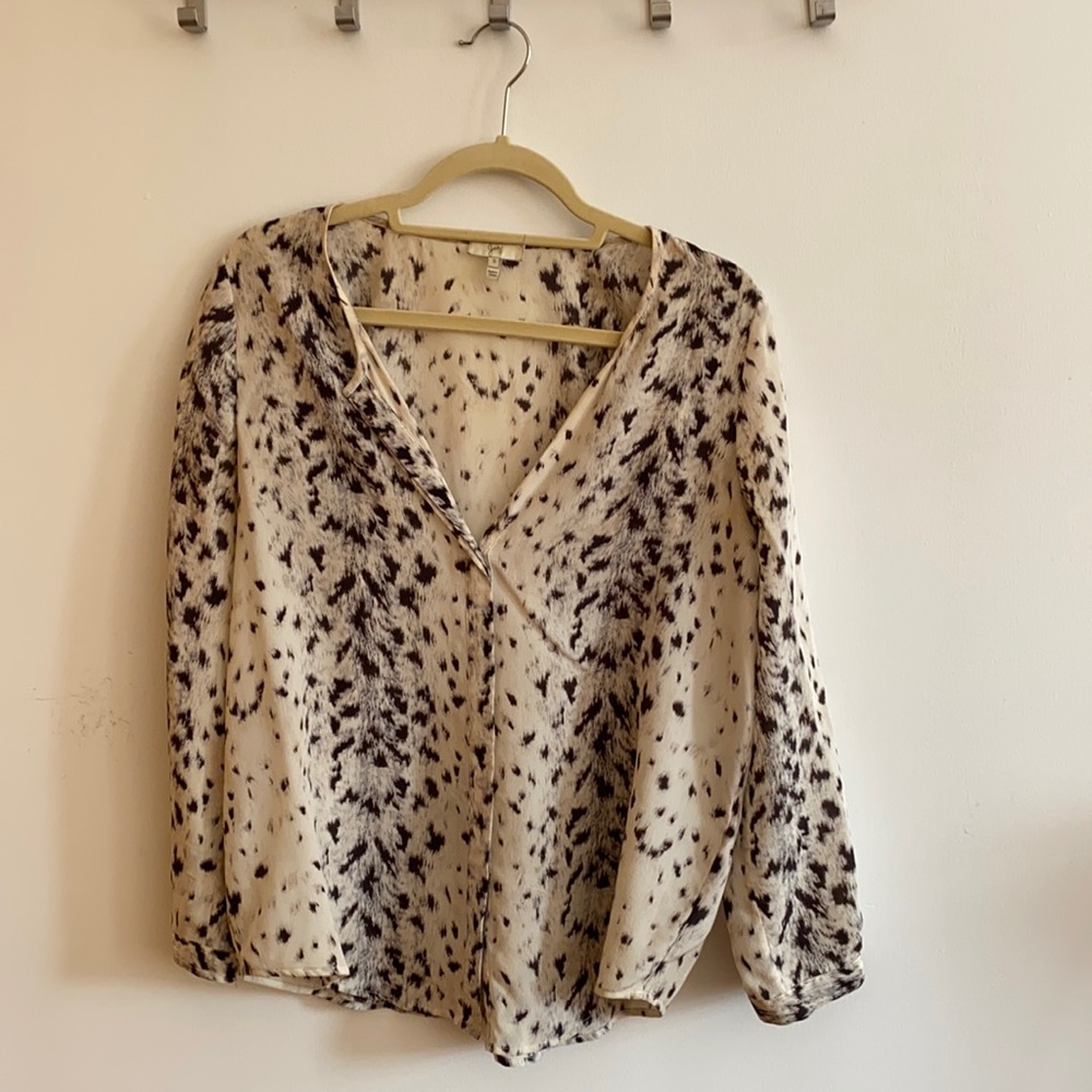 Silk Joie animal print top